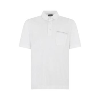 제냐 가슴 포켓 반팔 폴로 셔츠 H752UH392A3 100 TP977311135