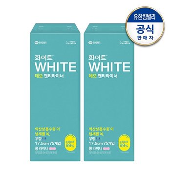 화이트 데오 팬티라이너 롱 75매x2팩
