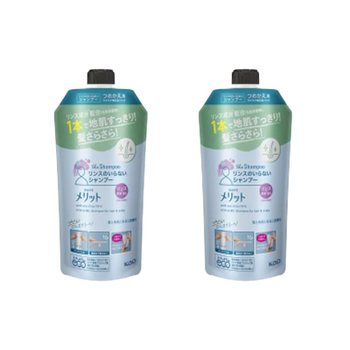 [해외] 장점 린스가 필요없는 샴푸 리필용 340ml x2 자연 꽃의 향기 2개 세트