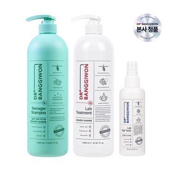 [오늘출발][닥터방기원] 틴에이저 샴푸 1L+랩 트리트먼트 1L+랩 헤어토닉 150ml