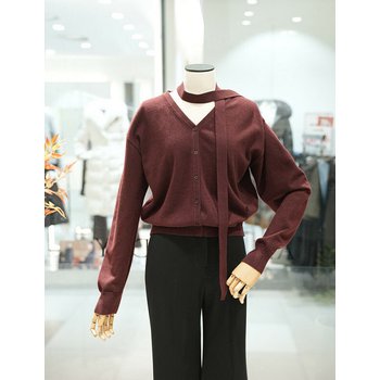 [BCBG] 타이 니트 가디건 (A6S1K272) (P003758805)