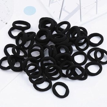 무매듭 검정 머리끈 심플 통통 머리띠 헤어끈 스타일 (WFK9FQW)