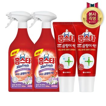 LG생활건강 홈스타 뿌리는 곰팡이 싹 500ml*2 + 바르는 곰팡이 싹 120ml*2