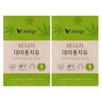 [비너지(Vinergy)] 대마종자유 800mg x 30캡슐 2박스 -SDL- (S44005402)
