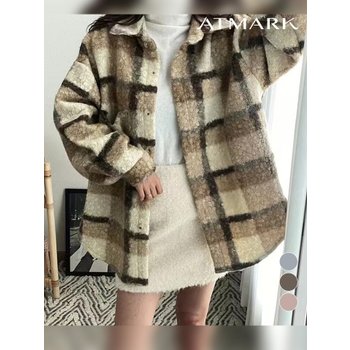 ATMARK (77까지)체크플리스루즈셔츠_AA59SH004G