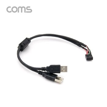 고품질 USB 포트 케이블 2열 5핀 USB 2포트 AM 30cm (W75DCAD)