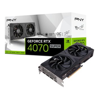 [해외] PNY GeForce RTX 4070 Super 12GB VERTO OC PCIe4.0 2 2 VCG4070S12DFXPB1-O VD8762 슬롯 팬