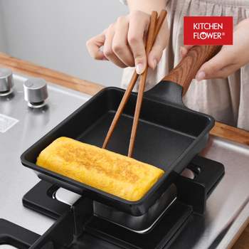 키친플라워 IH 블랙우드펄 사각계란말이팬 프라이팬
