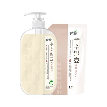 순수발효 곡물 720mL 용기 x 1개 + 1.2L x 1개