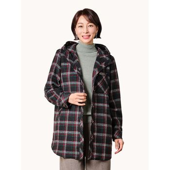 첼시 후드 체크 자켓 K244JK01_P376479144