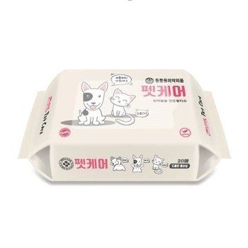 강아지물티슈 쿨샵 반려동물 물티슈 펫케어 엠보타입 20매입 20개