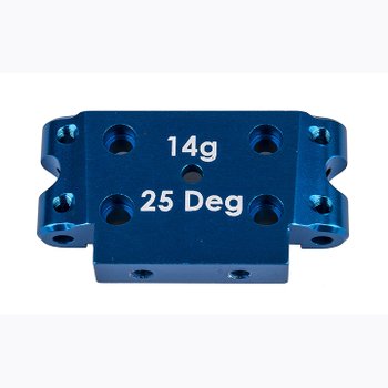 AA72006 DR10 FT Aluminum Front Bulkhead, 25 deg, blue