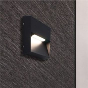 LED 에코 케바 사각 벽등 5W IP54 주백색 플리커프 자재