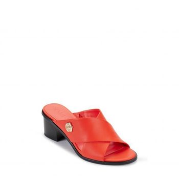 [해외] 칼라거펠트 헨리크 크로스 슬라이드 샌들 베르밀리온 96213498