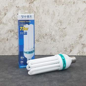장수 IH89CT52 75W 삼파장 전구 (주광색) EL75EX-D E-39