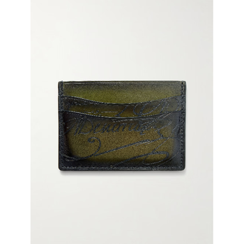 25 FW 벨루티 Green Bambou Neo Scritto Venezia Leather Card Holder   green   One Size TP