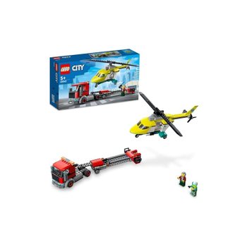 [해외] 레고(LEGO) 시티 구조 헬리콥터 운송 트럭 60343 장난감 블록 선물 5세 이상 남아 여아
