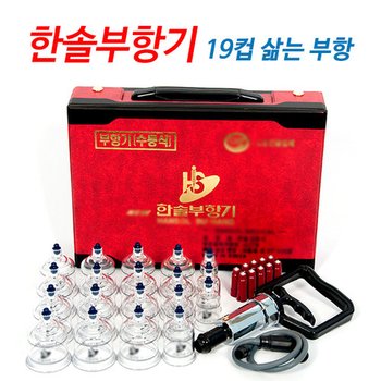 국산 한솔정품 삶을수 있는 한솔부항기 19컵+스탠사혈기+침100 /펌프/연결호스/지압봉10개포함