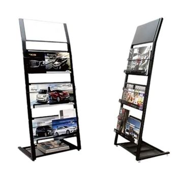 스틸 매거진랙 WENA5830 팜플랫거치대 전단지 잡지 꽂이 2열3단