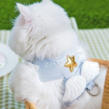 고양이 하네스와 리드줄 세트 강아지 강아지하네스 애견하네스 반려동물하네스