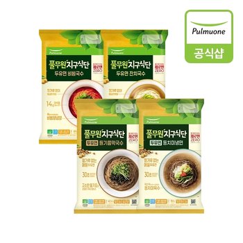 [풀무원] 지구식단 두유면 4종 4개 골라담기 (동치미,들기름,비빔,잔치국수)