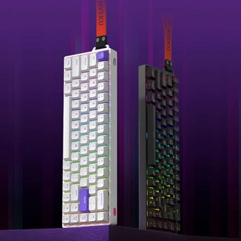 [해외] HEXGEARS BOX68 HE 유선 게이밍 기계식 키보드 68키 핫스왑 지원 1680만 RGB 알루미늄 보강판