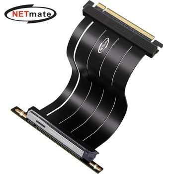 Netmate 073QEM82 PCIe 5.0 꺾임형 그래픽카드 라이저 케이블(블랙) 20cm