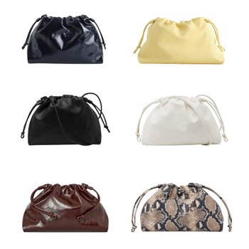 [해외] 코스 미니 카바텔리 레더 클러치 드로우스트링 버킷백 크로스백 미니백