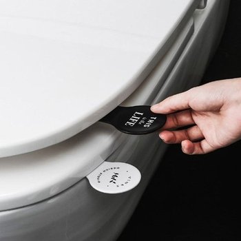 변기 손잡이 커버 블랙 화장실 양변기 핸들 보호용 덮개 (WFK7OXC)