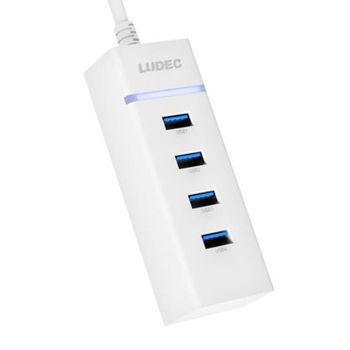 루덱 USB 3.0 4포트 컴퓨터 허브 화이트 BTH-009C PLC-012C 루덱GAN 루덱GaN 루덱충전기