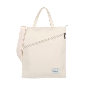 아이보리- 사선 지퍼 데일리 케주얼 에코백 크로스 중저가가방브랜드 데일리백