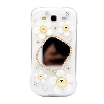 [LM]큐빅 데이지 미러 크리스탈케이스(갤럭시S4)