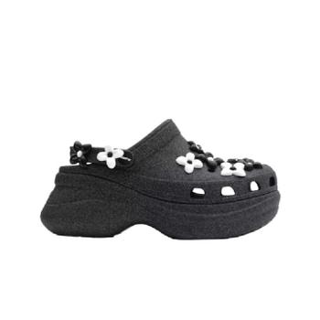 [해외] (Crocs)크록스 x 에스엠에프케이 클래식 베이 클로그 블랙 글리터 21143