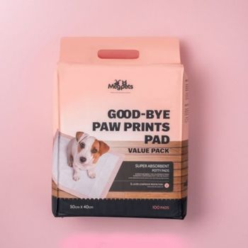 메그펫츠 굿바이 강아지 배변패드 50x40 절약형100매 애견패드 초강력 흡수 위생패드
