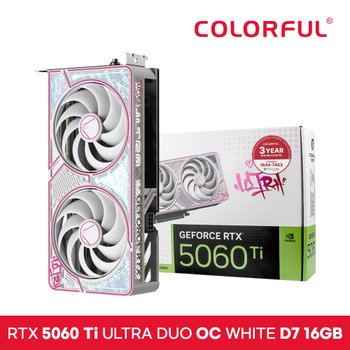 [공식수입사] COLORFUL 지포스 RTX 5060 Ti ULTRA DUO OC White D7 16GB 도우정보