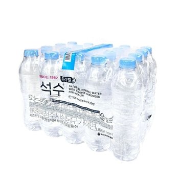 석수 500ml x 20개 무라벨 먹는샘물 생수