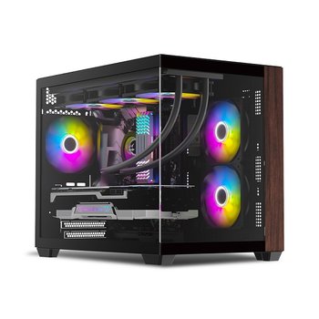 마이크로닉스 COOLMAX 크리스탈 WOODY 미니타워 케이스