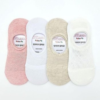 [HYD6GH54_56]여름양말 발등메쉬 여자양말 4켤레묶음