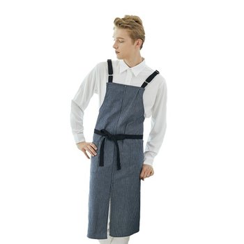 [팀쿡] 스트라이프 멜빵 앞치마