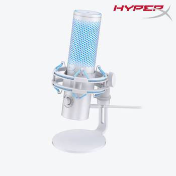 하이퍼엑스 쿼드캐스트 2 게이밍 방송용 유선 마이크 (프로스트)