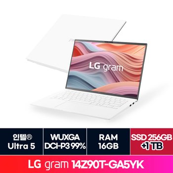 LG 그램 14인치 14Z90T-GA5YK + 1TB 추가 ON
