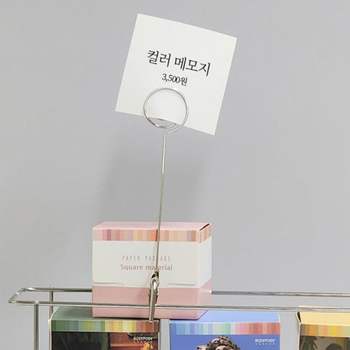 사진꽂이 동그라미 인테리어 심플한쇼클립 실버 감성 엽서쇼