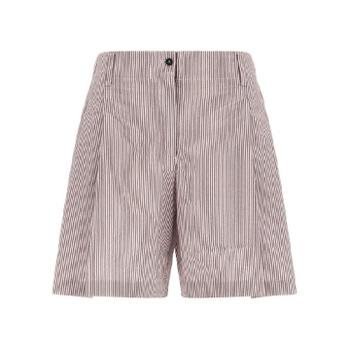 Brunello Cucinelli 스트라이프 와이드 레그 쇼츠 MH741DV499 C2048 TP970802174