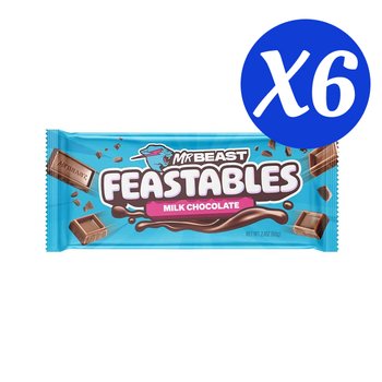 [해외] 피스터블스 미스터 비스트 초콜릿 블록 밀크 초콜릿 60gX6개