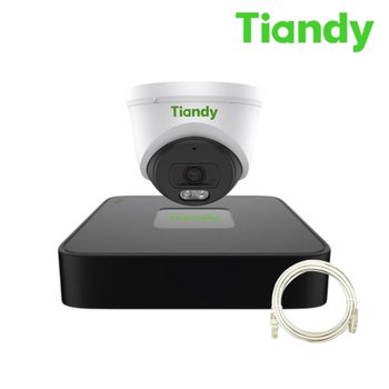 티앤디 2MP 200만화소 고화질 네트워크 CCTV 자가설치 세트 실내 1대 하드미포함