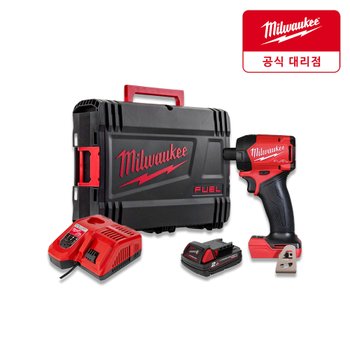 밀워키 M18 FQID2-201X 18V 충전임팩트드라이버 2.0Ah 1개