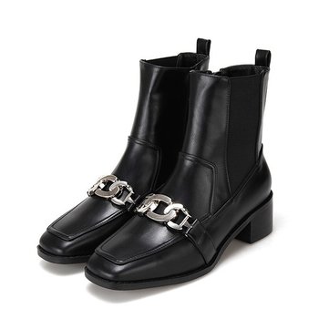 B BY BABARA 체인포인트 여성첼시부츠 4.5cm_DIE832BK