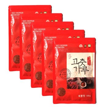 2026년 국산 예천 태양초 고춧가루 보통맛 500g 5봉
