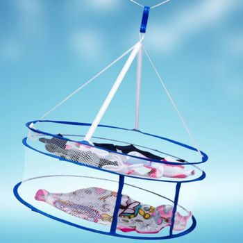 원형 빨래망 걸이식 건조 그물망 세탁물 수납망