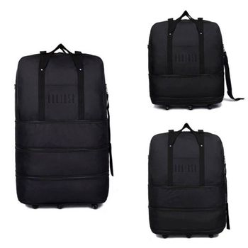 해외여행백 유학가방 늘어나는짐가방 검정색 확장 스토리지백 큰가방 이민가방 이민가방캐리어